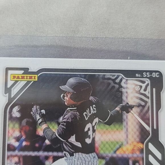 Oscar Colas 2023 Panini Donruss series autographed holographic prizm card - Picture 8 of 13